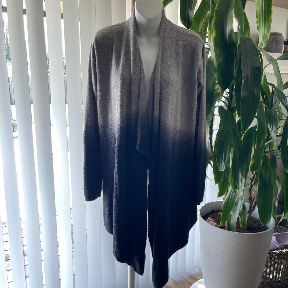 Barefoot Dreams Open Front Cardigan Soft Women’s Size Small Gray Black